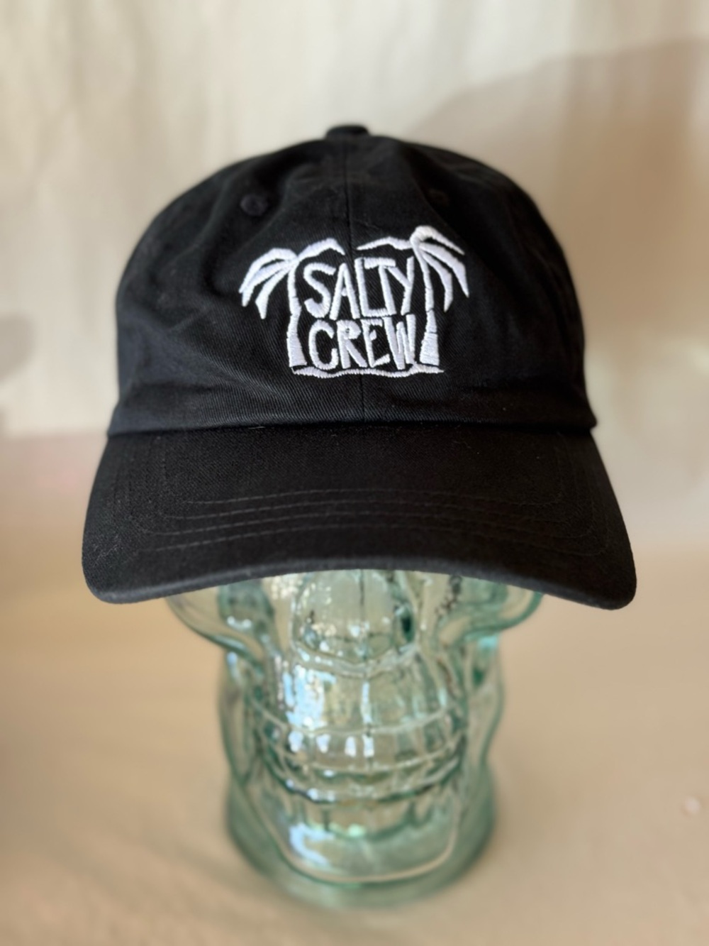 Salty Crew Black Dad Hat‎ The Classics One Size Adjustable Strap NWOT Surf Beach